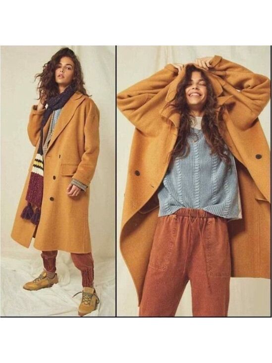 Free People Jackets & Blazers - NWT Free People Adore You Wool Maxi Coat Camel XS $228